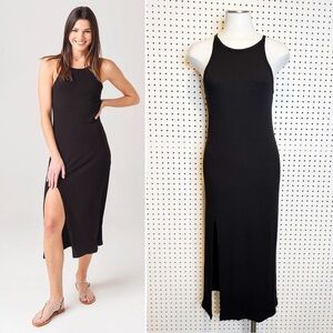 Z Supply | Women's Palisades Rib Midi Dress in Black Sz. Small